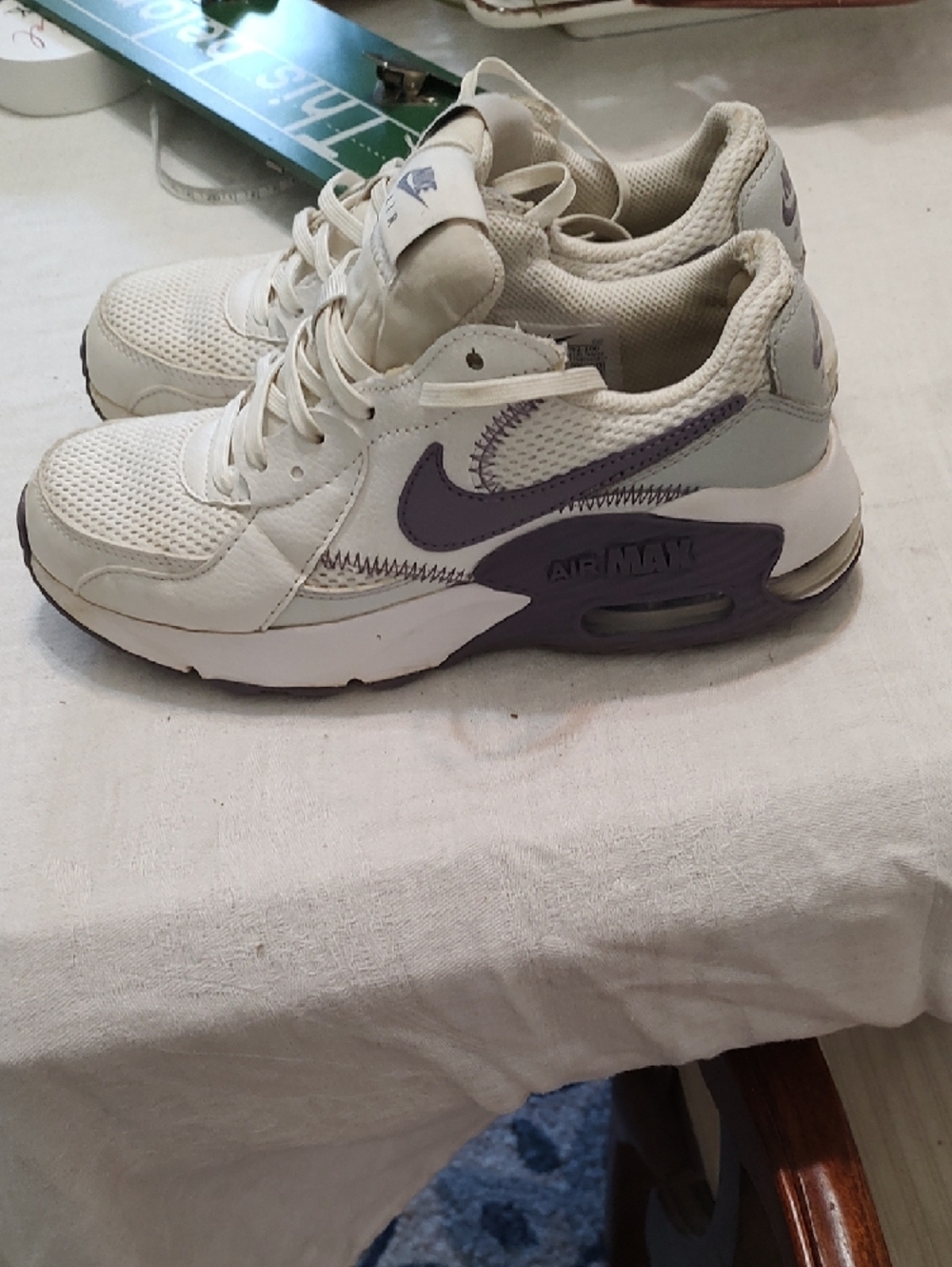 Nike Air Max White and Purple Air Max Sneakers - Picture 3 of 8